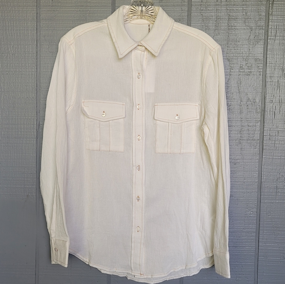Ellison Women's Contemporary Apparel 100% Cotton White Shirt. Size S
